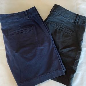 2 pair Ann Taylor LOFT Washed Twill Shorts - NEW, size 12